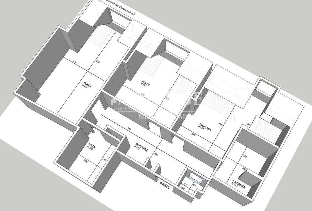 3 pokoje, mieszkanie 74,60 m², piętro 4, oferta nr , 19595/4112/OMS, Wrocław, Plac Grunwaldzki, Grunwaldzka