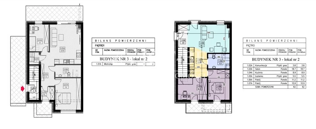 3 pokoje, mieszkanie 62,00 m², piętro 1, oferta nr , 18754/4112/OMS, Wioska, Poziomkowa