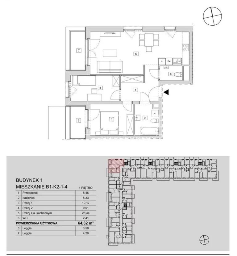 3 pokoje, mieszkanie 64,10 m², piętro 1, oferta nr , 19754/4112/OMS, Wrocław, Fabryczna