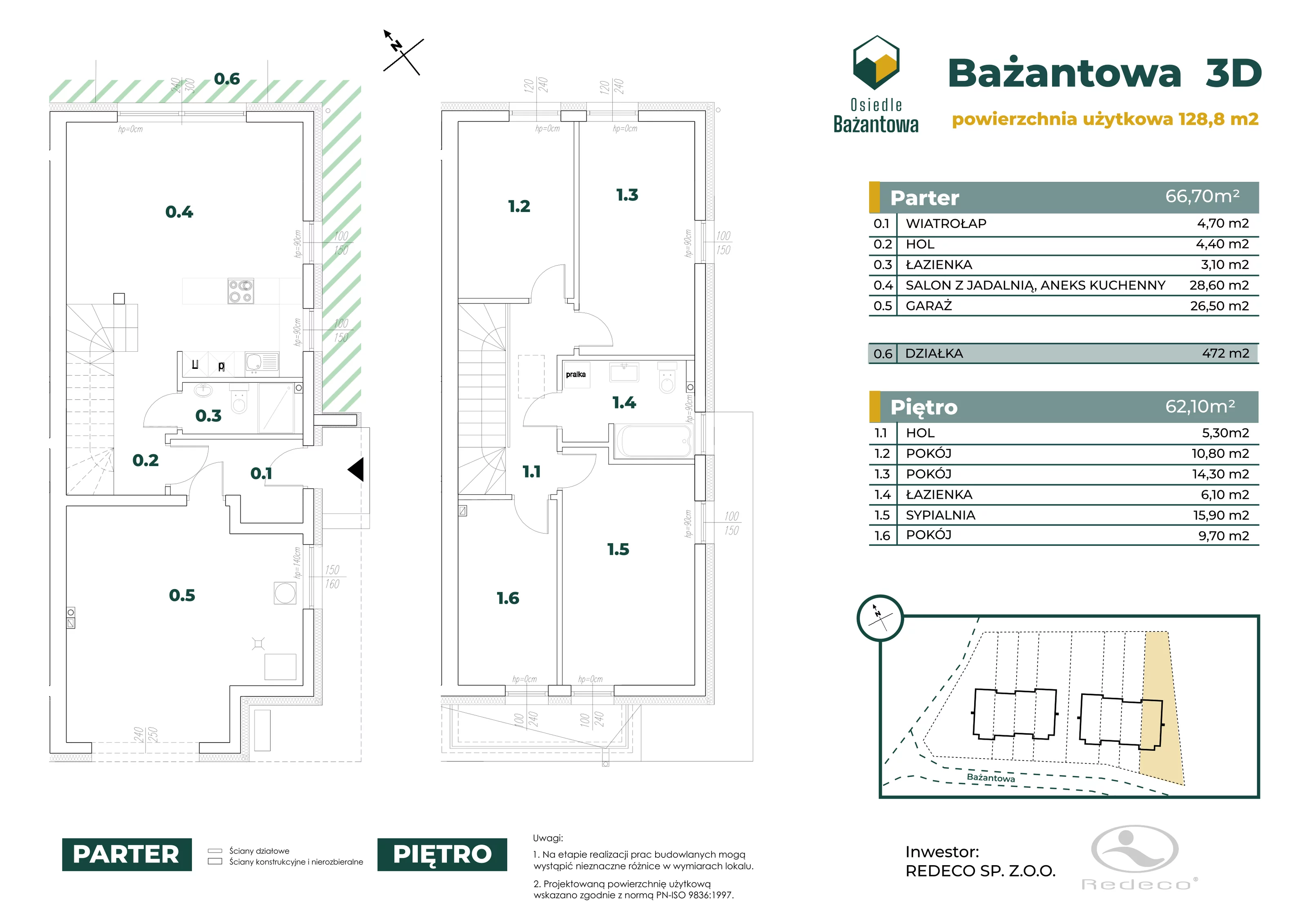 Dom 128,80 m², oferta nr 3D, Osiedle Bażantowa, Jeszkowice, ul. Bażantowa