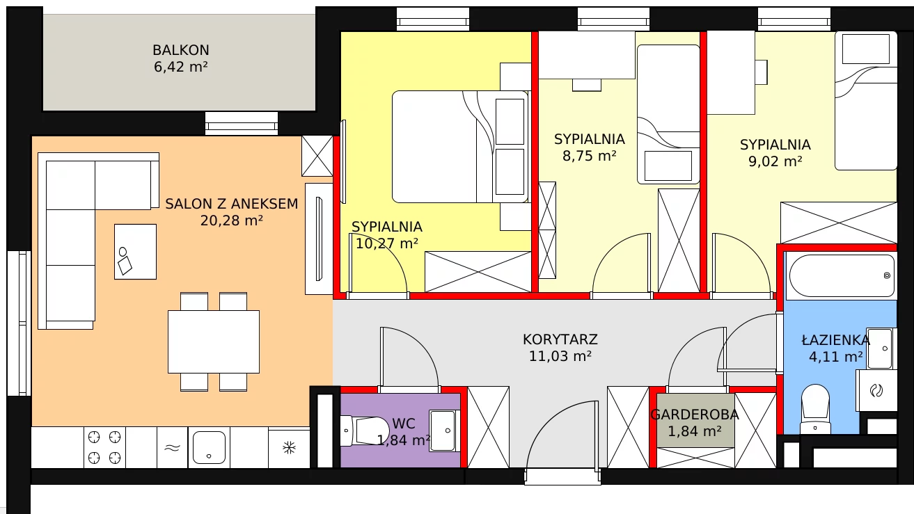 Mieszkanie 70,37 m², piętro 2, oferta nr B7.17, Andromeda, Rotmanka, ul. Bajki