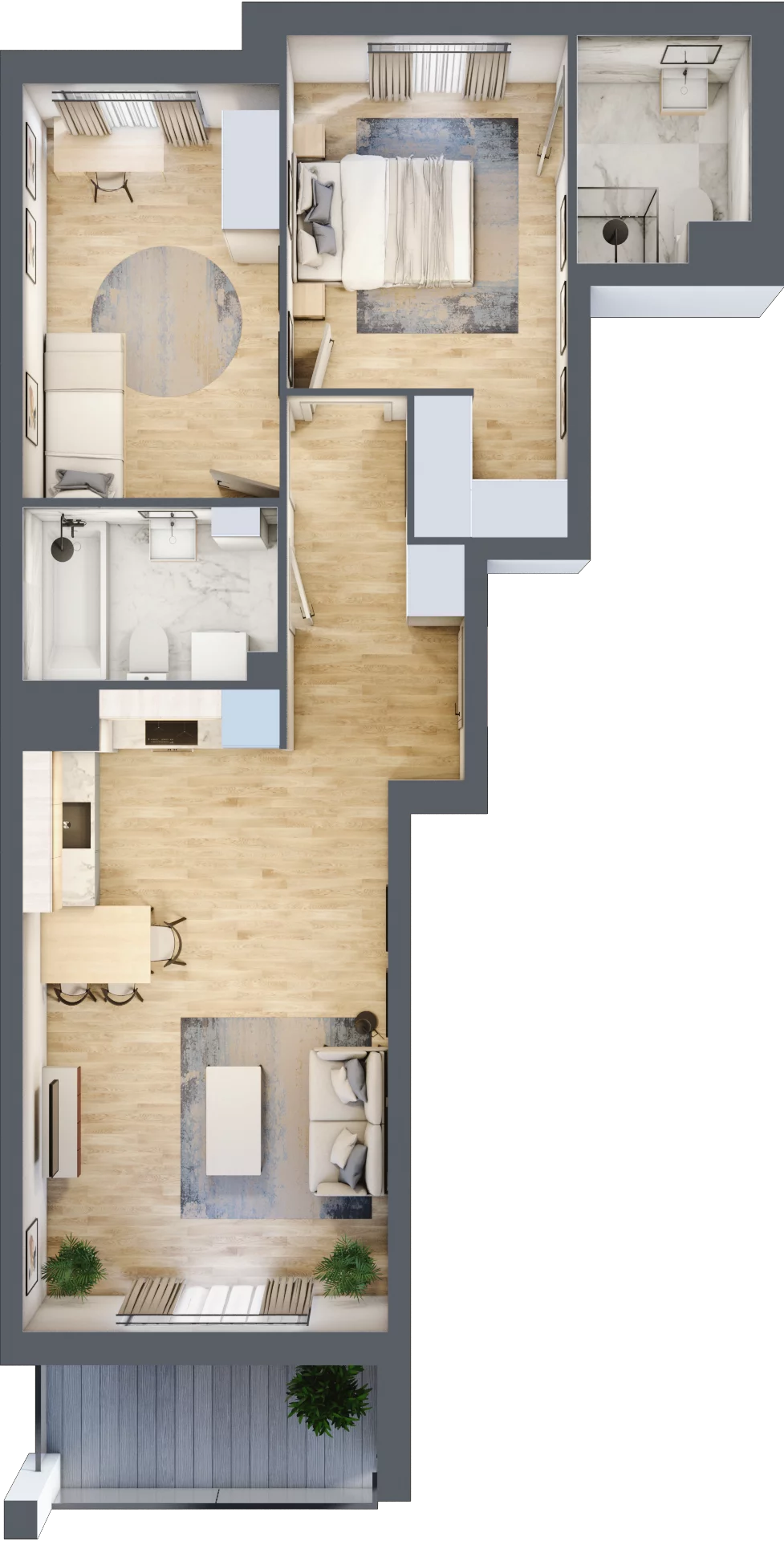3 pokoje, mieszkanie 63,82 m², piętro 2, oferta nr B16/B020, Miasto Moje, Warszawa, Białołęka, Żerań, ul. Marywilska 62