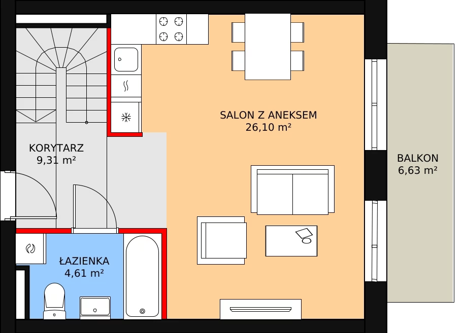 Mieszkanie 65,22 m², piętro 3, oferta nr DA36, Viva Jagodno 2, Wrocław, Jagodno, Krzyki, ul. Kajdasza