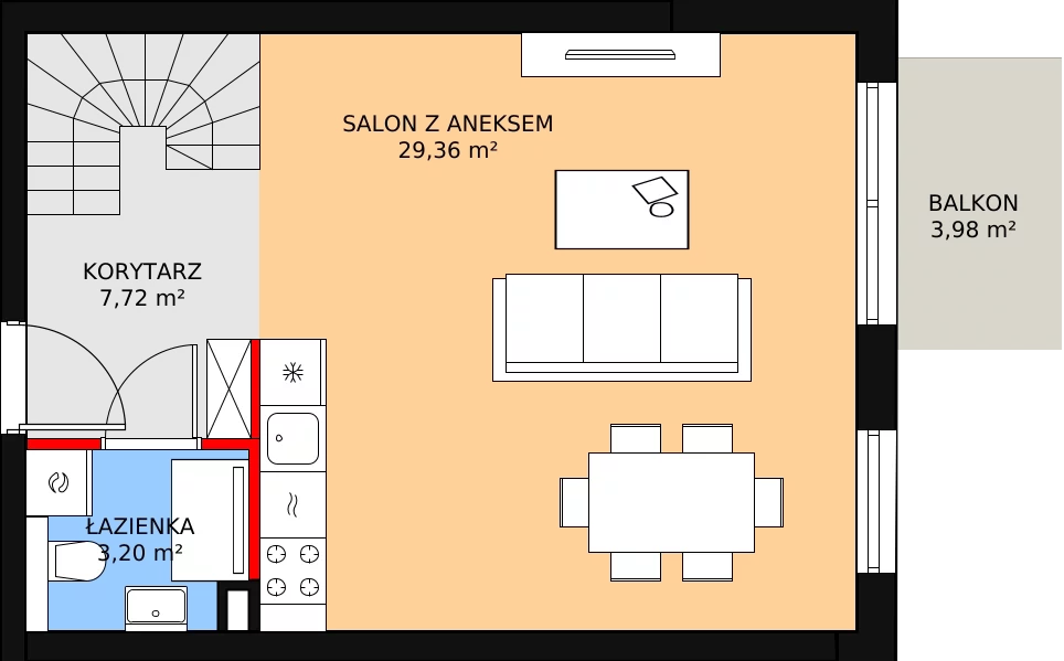 Mieszkanie 63,65 m², piętro 2, oferta nr 1A_20, Nowa Północ, Szczecin, Północ, Stołczyn, ul. Sobola