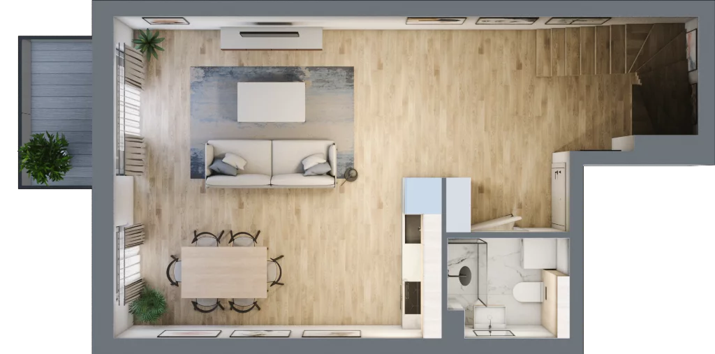 3 pokoje, mieszkanie 70,73 m², piętro 2, oferta nr 1A_27, Nowa Północ, Szczecin, Północ, Stołczyn, ul. Sobola
