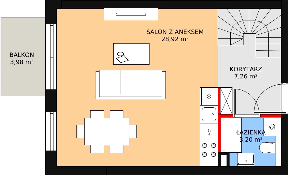 Mieszkanie 62,32 m², piętro 2, oferta nr 2A_20, Nowa Północ, Szczecin, Północ, Stołczyn, ul. Sobola