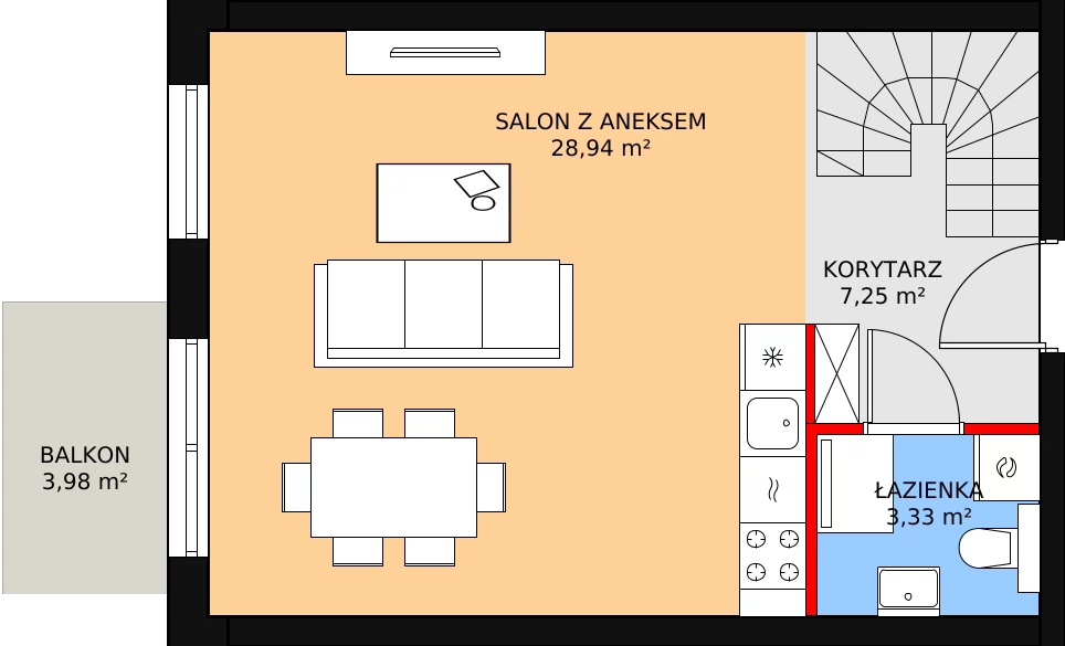 Mieszkanie 62,77 m², piętro 2, oferta nr 3A_36, Nowa Północ, Szczecin, Północ, Stołczyn, ul. Sobola