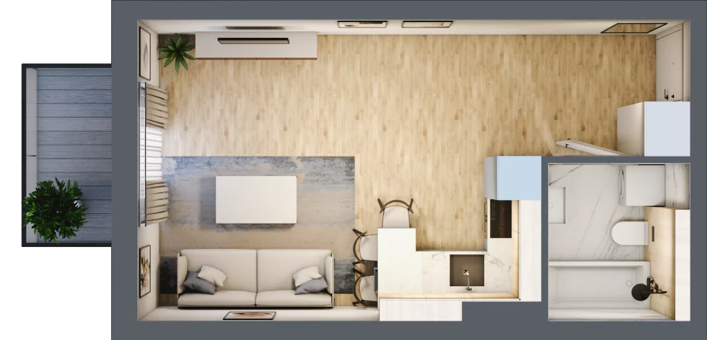1 pokój, mieszkanie 30,18 m², piętro 1, oferta nr 3A_13, Nowa Północ, Szczecin, Północ, Stołczyn, ul. Sobola