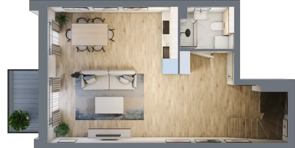 3 pokoje, mieszkanie 64,40 m², piętro 2, oferta nr 4B_18, Nowa Północ, Szczecin, Północ, Stołczyn, ul. Sobola