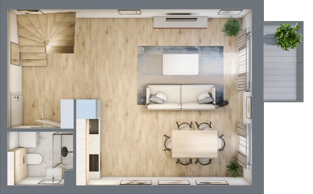 3 pokoje, mieszkanie 64,64 m², piętro 2, oferta nr 4A_20, Nowa Północ, Szczecin, Północ, Stołczyn, ul. Sobola