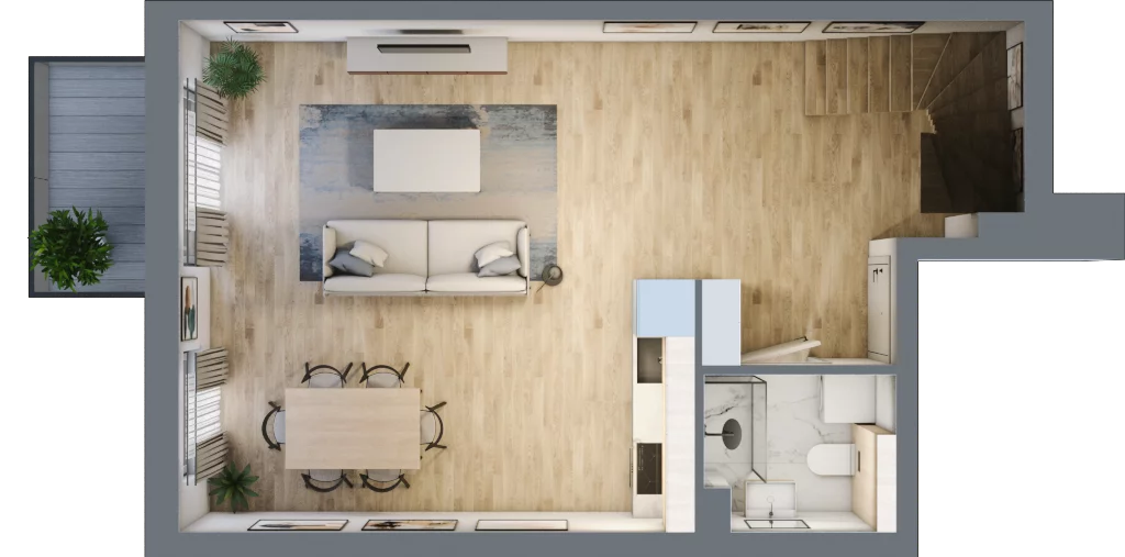 3 pokoje, mieszkanie 69,04 m², piętro 2, oferta nr 4A_27, Nowa Północ, Szczecin, Północ, Stołczyn, ul. Sobola