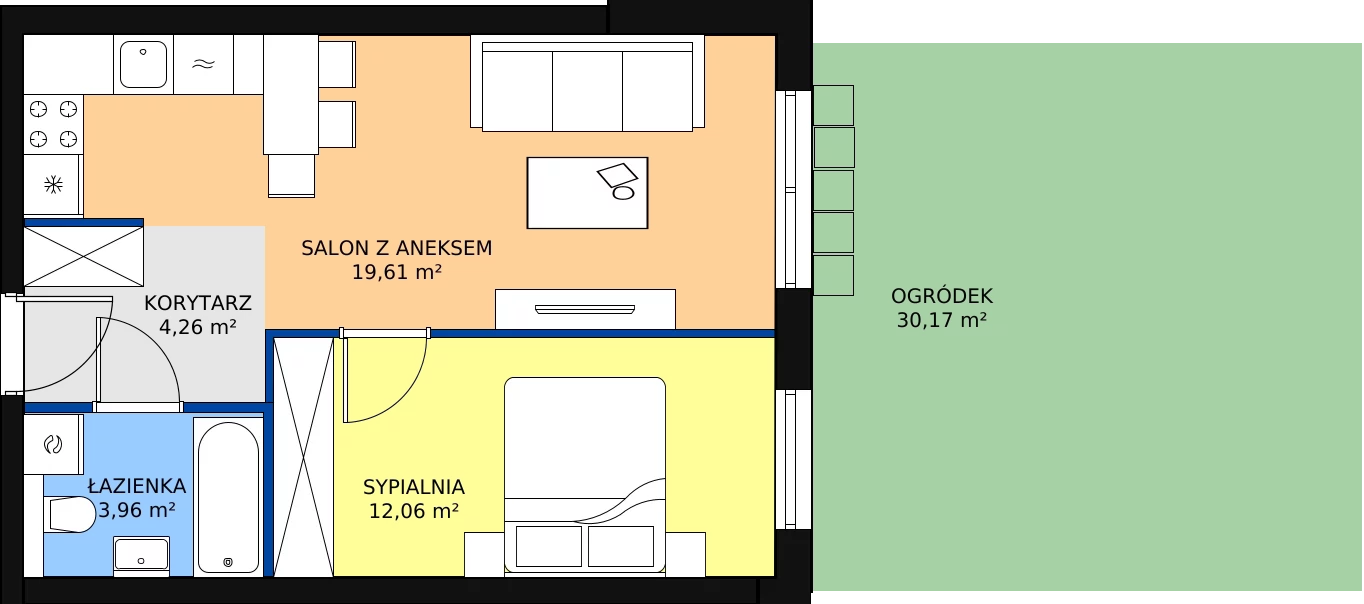 Zalety mieszkania 40.45 m², 4A_01