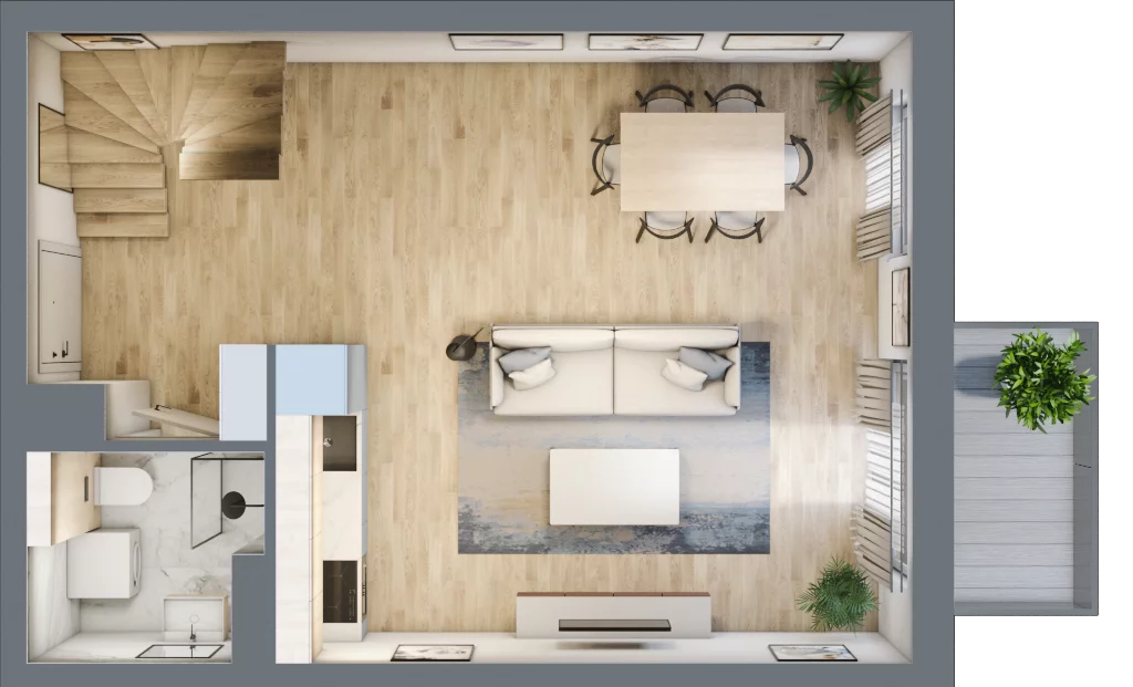 3 pokoje, mieszkanie 62,42 m², piętro 2, oferta nr 4B_17, Nowa Północ, Szczecin, Północ, Stołczyn, ul. Sobola