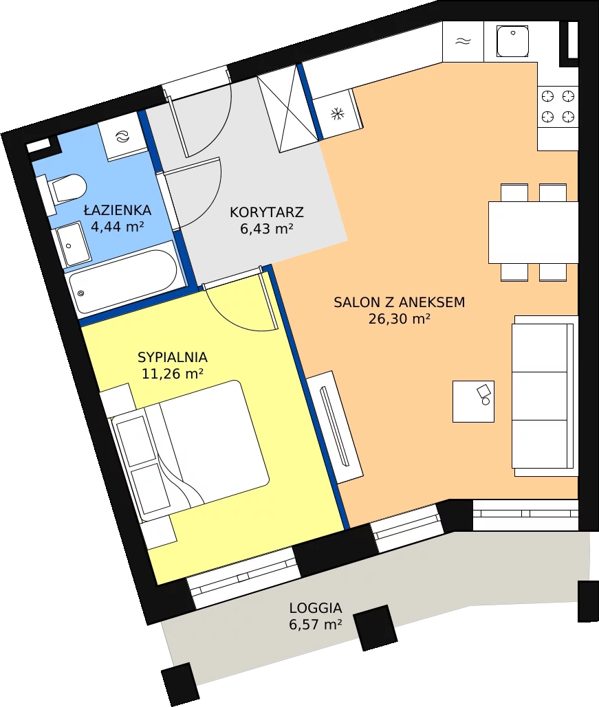Zalety mieszkania 48.84 m², EB_05