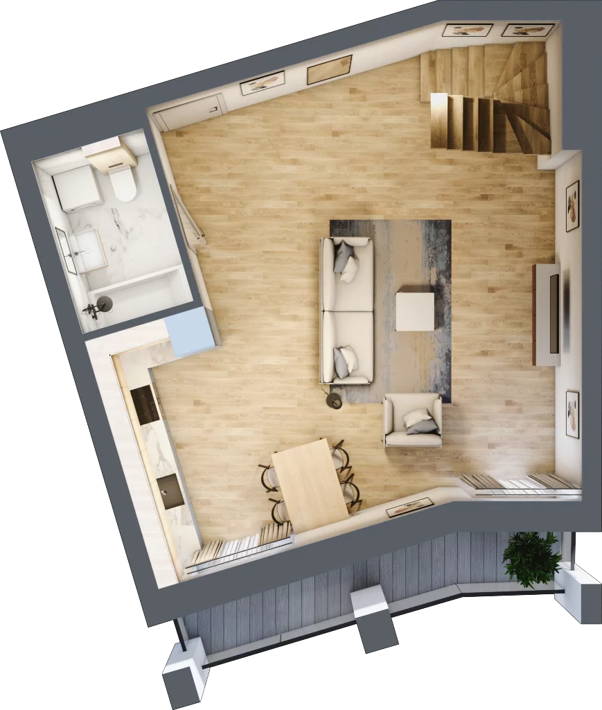 1 pokój, mieszkanie 91,79 m², piętro 3, oferta nr EB_19, Viva Jagodno 3, Wrocław, Jagodno, Krzyki, ul. Kajdasza
