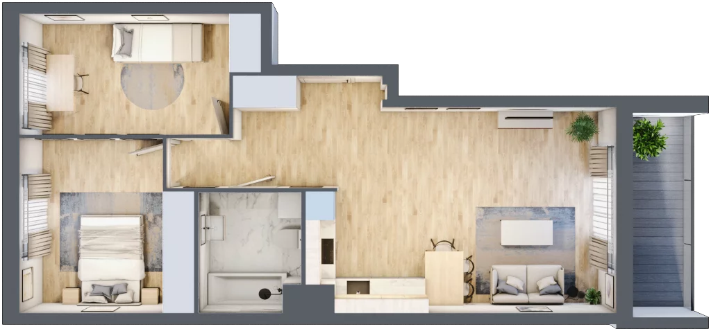 3 pokoje, mieszkanie 64,05 m², piętro 1, oferta nr 10B26, Ursus Centralny, Warszawa, Ursus, Szamoty, ul. Kazimierza Gierdziejewskiego
