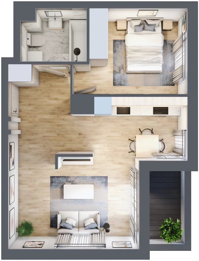 2 pokoje, mieszkanie 44,31 m², piętro 2, oferta nr 10C51, Ursus Centralny, Warszawa, Ursus, Szamoty, ul. Kazimierza Gierdziejewskiego