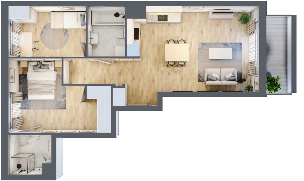 3 pokoje, mieszkanie 61,65 m², piętro 5, oferta nr 10B36, Ursus Centralny, Warszawa, Ursus, Szamoty, ul. Kazimierza Gierdziejewskiego
