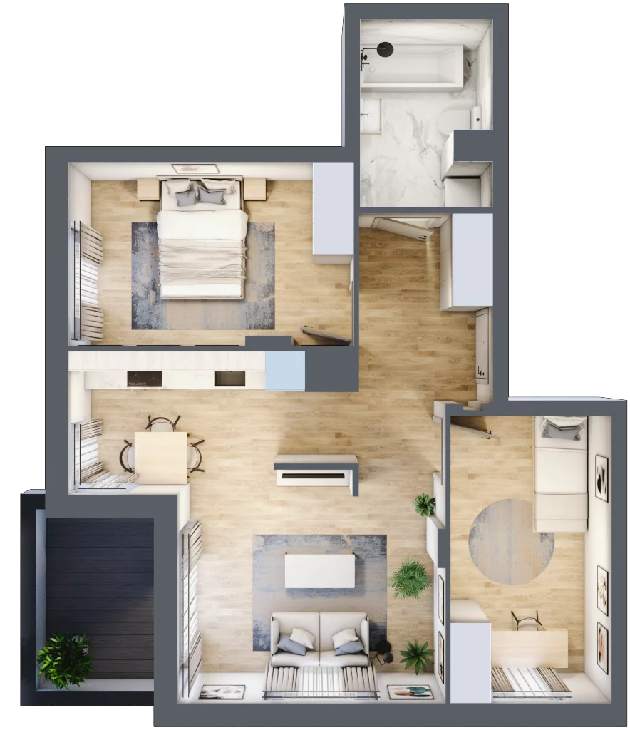 3 pokoje, mieszkanie 58,04 m², piętro 4, oferta nr 10C62, Ursus Centralny, Warszawa, Ursus, Szamoty, ul. Kazimierza Gierdziejewskiego