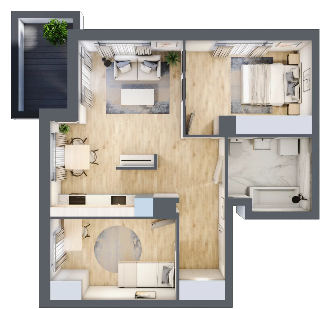 3 pokoje, mieszkanie 56,88 m², piętro 2, oferta nr 10A12, Ursus Centralny, Warszawa, Ursus, Szamoty, ul. Kazimierza Gierdziejewskiego