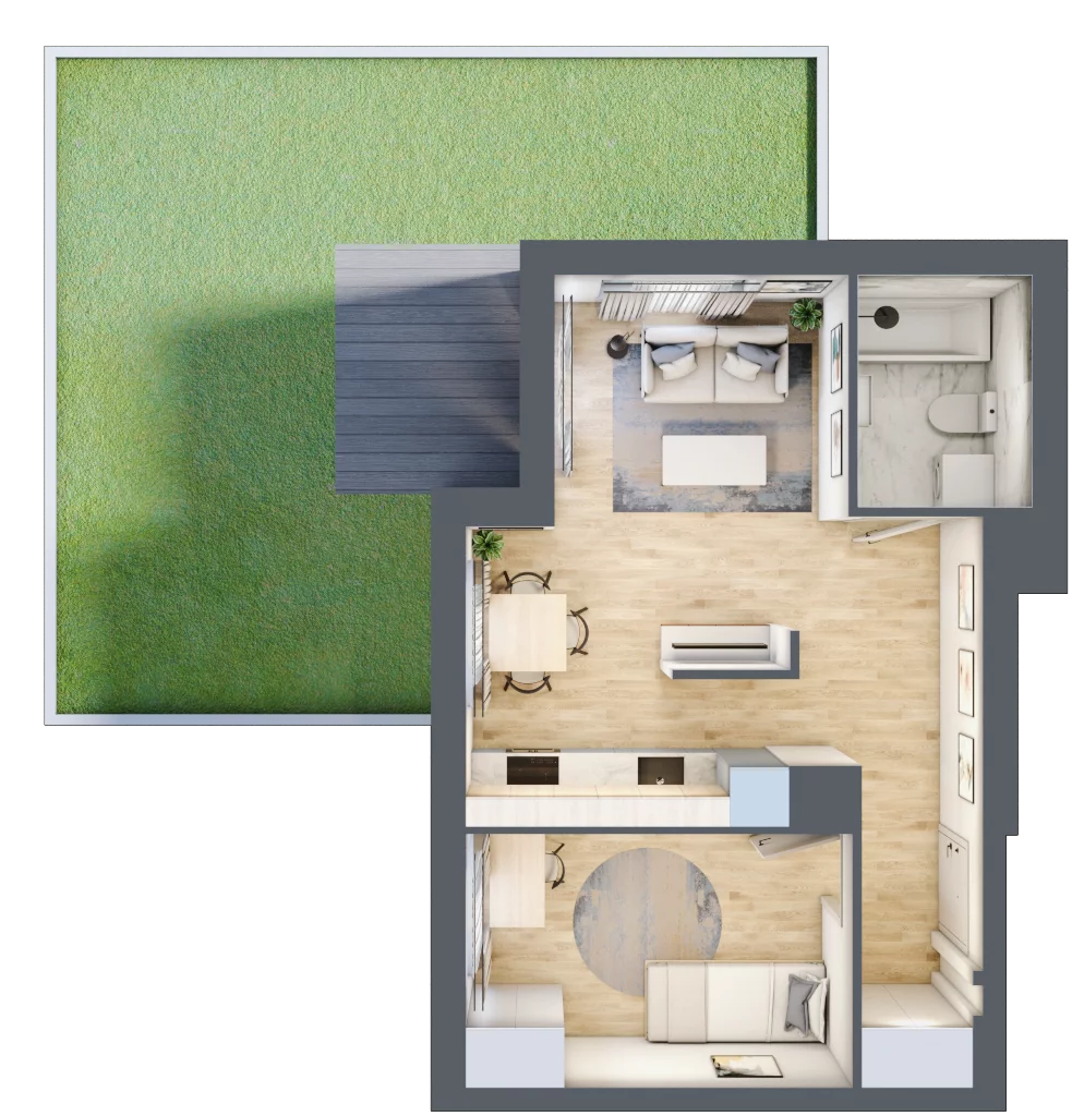 2 pokoje, mieszkanie 41,22 m², parter, oferta nr 10A04, Ursus Centralny, Warszawa, Ursus, Szamoty, ul. Kazimierza Gierdziejewskiego
