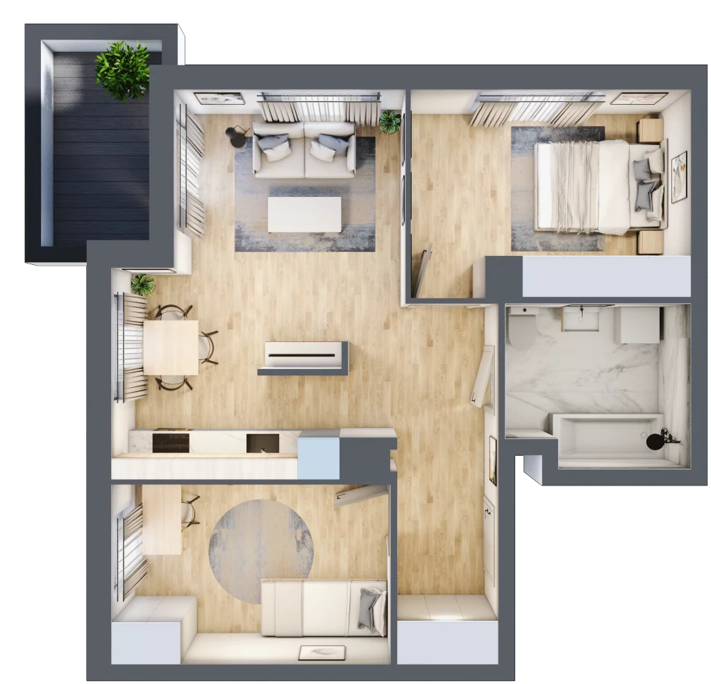 3 pokoje, mieszkanie 56,88 m², piętro 4, oferta nr 10A20, Ursus Centralny, Warszawa, Ursus, Szamoty, ul. Kazimierza Gierdziejewskiego