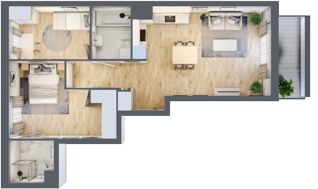 3 pokoje, mieszkanie 61,65 m², piętro 1, oferta nr 10B24, Ursus Centralny, Warszawa, Ursus, Szamoty, ul. Kazimierza Gierdziejewskiego