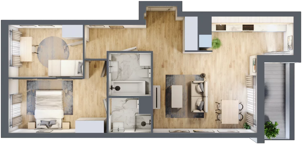 3 pokoje, mieszkanie 65,48 m², piętro 3, oferta nr 10C53, Ursus Centralny, Warszawa, Ursus, Szamoty, ul. Kazimierza Gierdziejewskiego