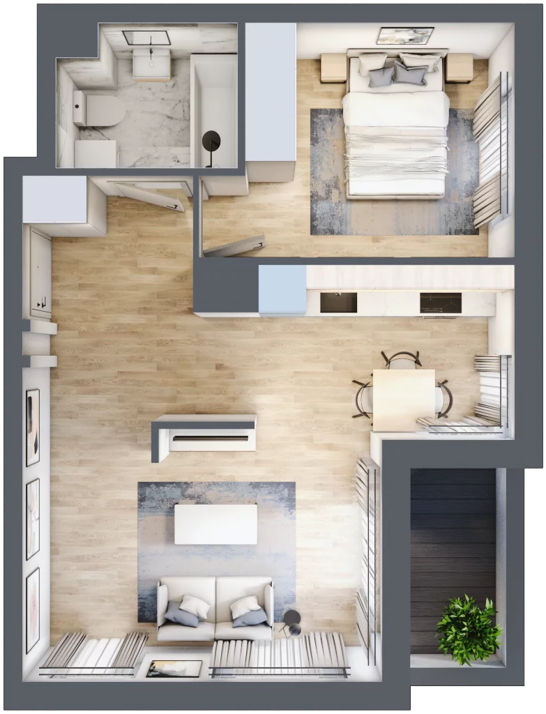2 pokoje, mieszkanie 44,31 m², piętro 1, oferta nr 10C46, Ursus Centralny, Warszawa, Ursus, Szamoty, ul. Kazimierza Gierdziejewskiego