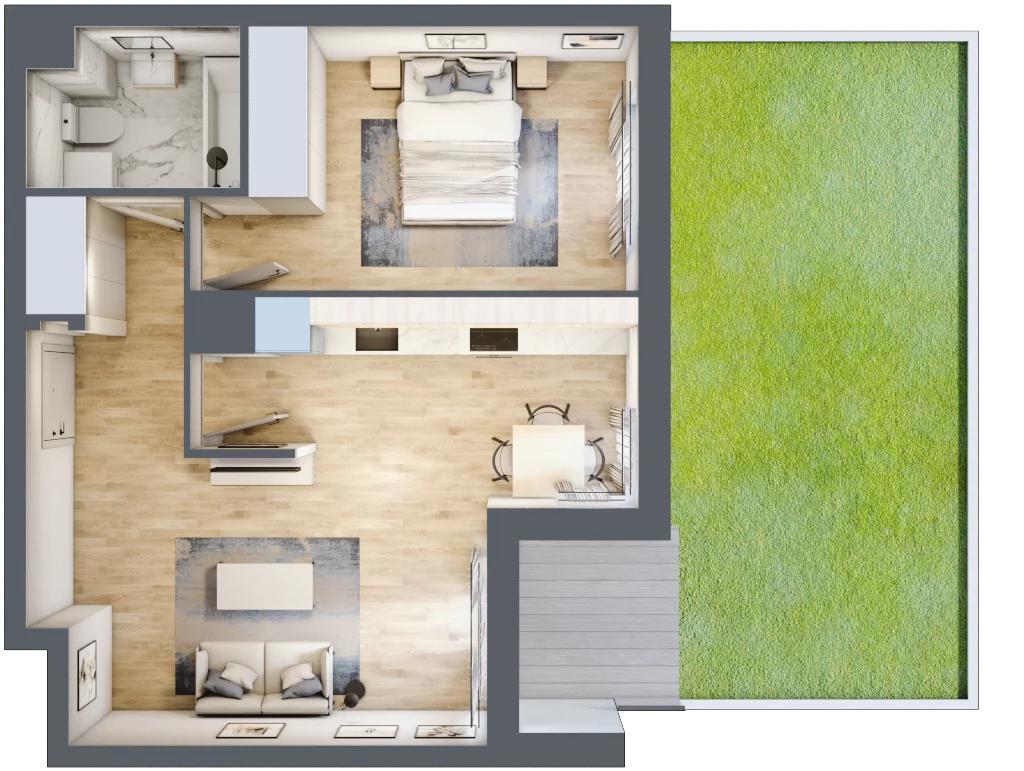 2 pokoje, mieszkanie 46,45 m², parter, oferta nr 10C40, Ursus Centralny, Warszawa, Ursus, Szamoty, ul. Kazimierza Gierdziejewskiego