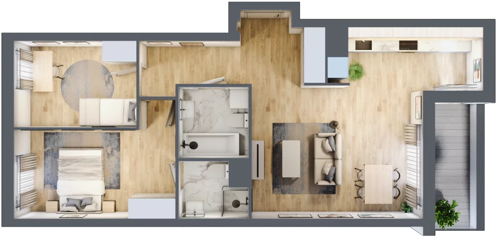 3 pokoje, mieszkanie 65,48 m², piętro 1, oferta nr 10C43, Ursus Centralny, Warszawa, Ursus, Szamoty, ul. Kazimierza Gierdziejewskiego