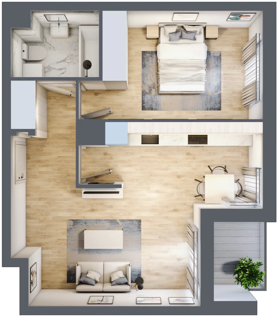 2 pokoje, mieszkanie 46,45 m², piętro 1, oferta nr 10C45, Ursus Centralny, Warszawa, Ursus, Szamoty, ul. Kazimierza Gierdziejewskiego