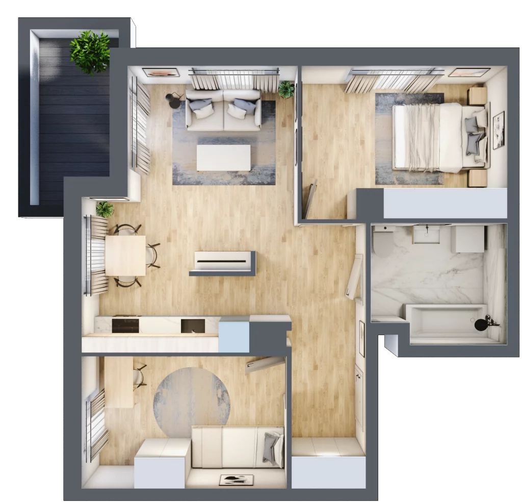 3 pokoje, mieszkanie 56,88 m², piętro 1, oferta nr 10A08, Ursus Centralny, Warszawa, Ursus, Szamoty, ul. Kazimierza Gierdziejewskiego