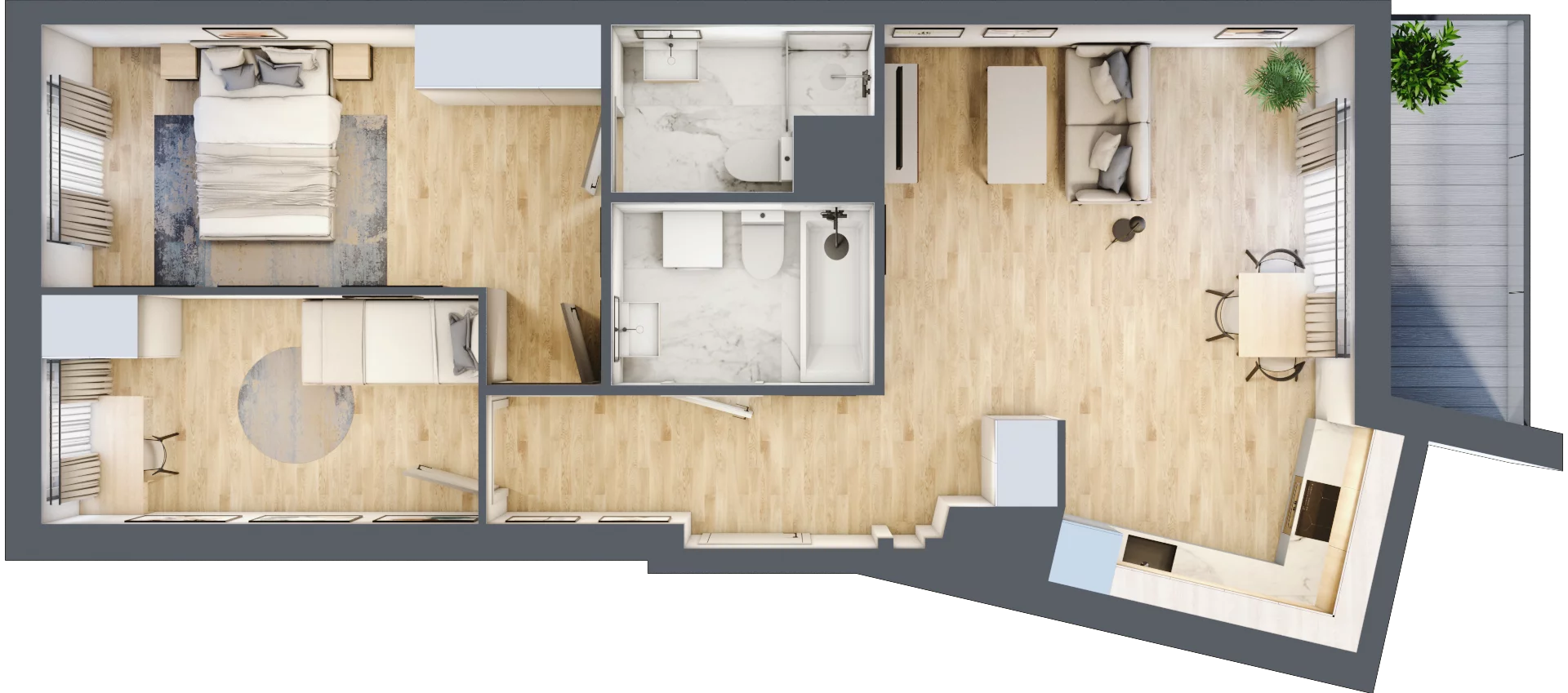 3 pokoje, mieszkanie 61,61 m², piętro 1, oferta nr 11B037, Ursus Centralny etap V i VI, Warszawa, Ursus, Szamoty, ul. Kazimierza Gierdziejewskiego
