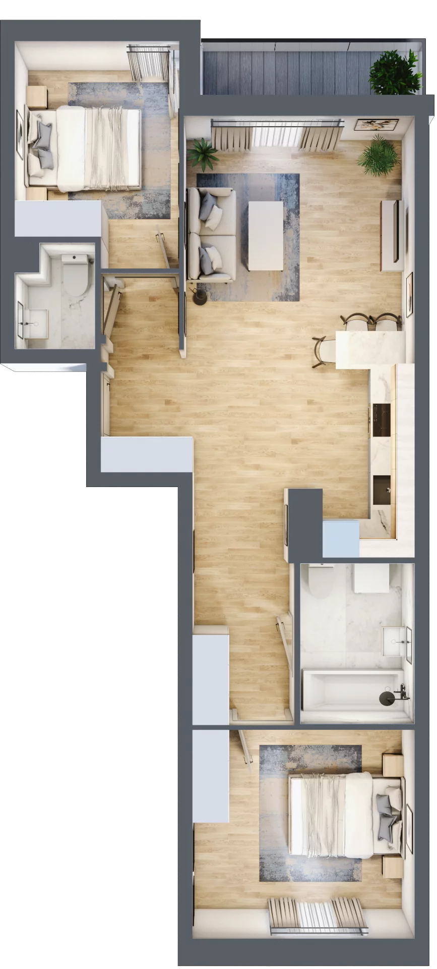3 pokoje, mieszkanie 64,79 m², piętro 3, oferta nr 11B042, Ursus Centralny etap V i VI, Warszawa, Ursus, Szamoty, ul. Kazimierza Gierdziejewskiego