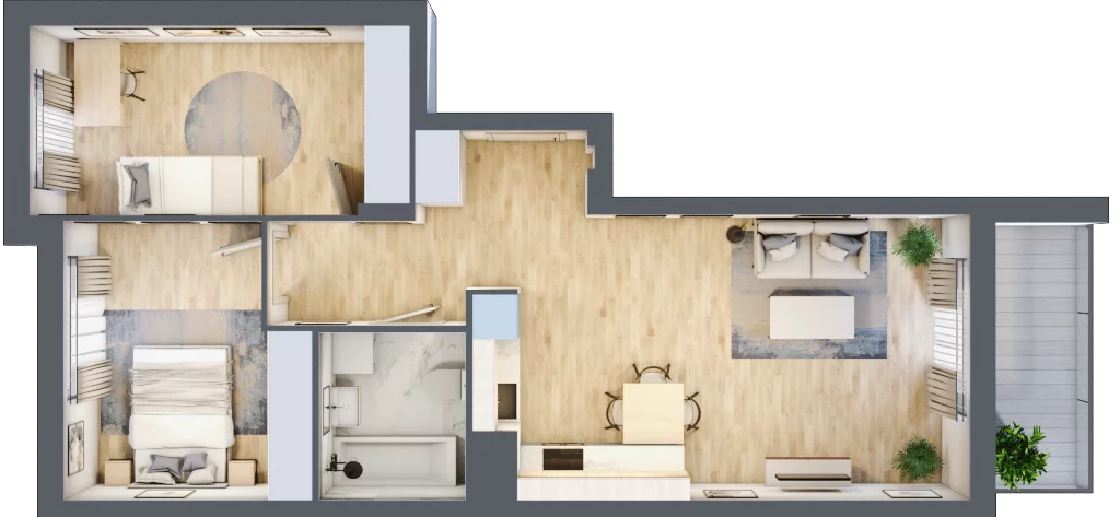 3 pokoje, mieszkanie 59,87 m², piętro 7, oferta nr 11C085, Ursus Centralny etap V i VI, Warszawa, Ursus, Szamoty, ul. Kazimierza Gierdziejewskiego