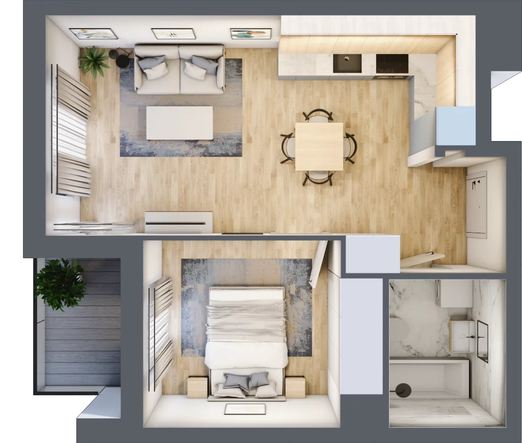 2 pokoje, mieszkanie 38,45 m², parter, oferta nr 7B096, Ursus Centralny etap V i VI, Warszawa, Ursus, Szamoty, ul. Kazimierza Gierdziejewskiego