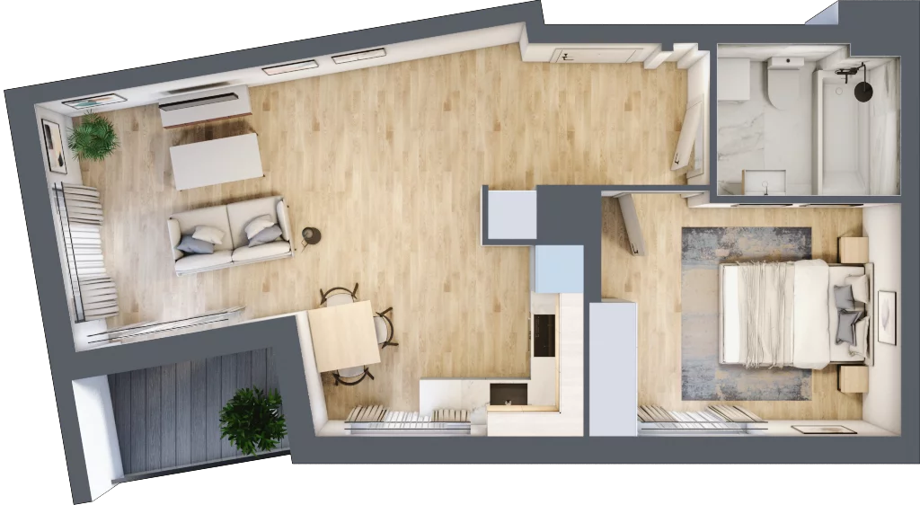 2 pokoje, mieszkanie 45,72 m², piętro 5, oferta nr 7B120, Ursus Centralny etap V i VI, Warszawa, Ursus, Szamoty, ul. Kazimierza Gierdziejewskiego