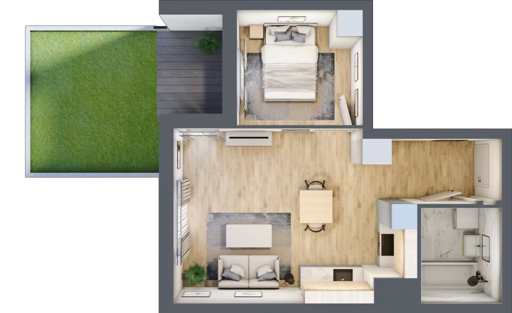 2 pokoje, mieszkanie 38,26 m², parter, oferta nr 7A003, Ursus Centralny etap V i VI, Warszawa, Ursus, Szamoty, ul. Kazimierza Gierdziejewskiego