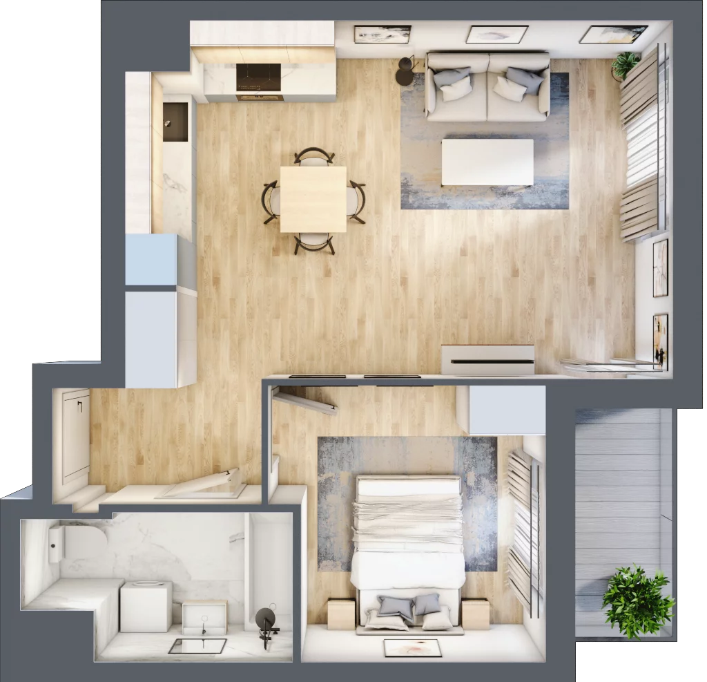 2 pokoje, mieszkanie 45,03 m², piętro 1, oferta nr 7A005, Ursus Centralny etap V i VI, Warszawa, Ursus, Szamoty, ul. Kazimierza Gierdziejewskiego