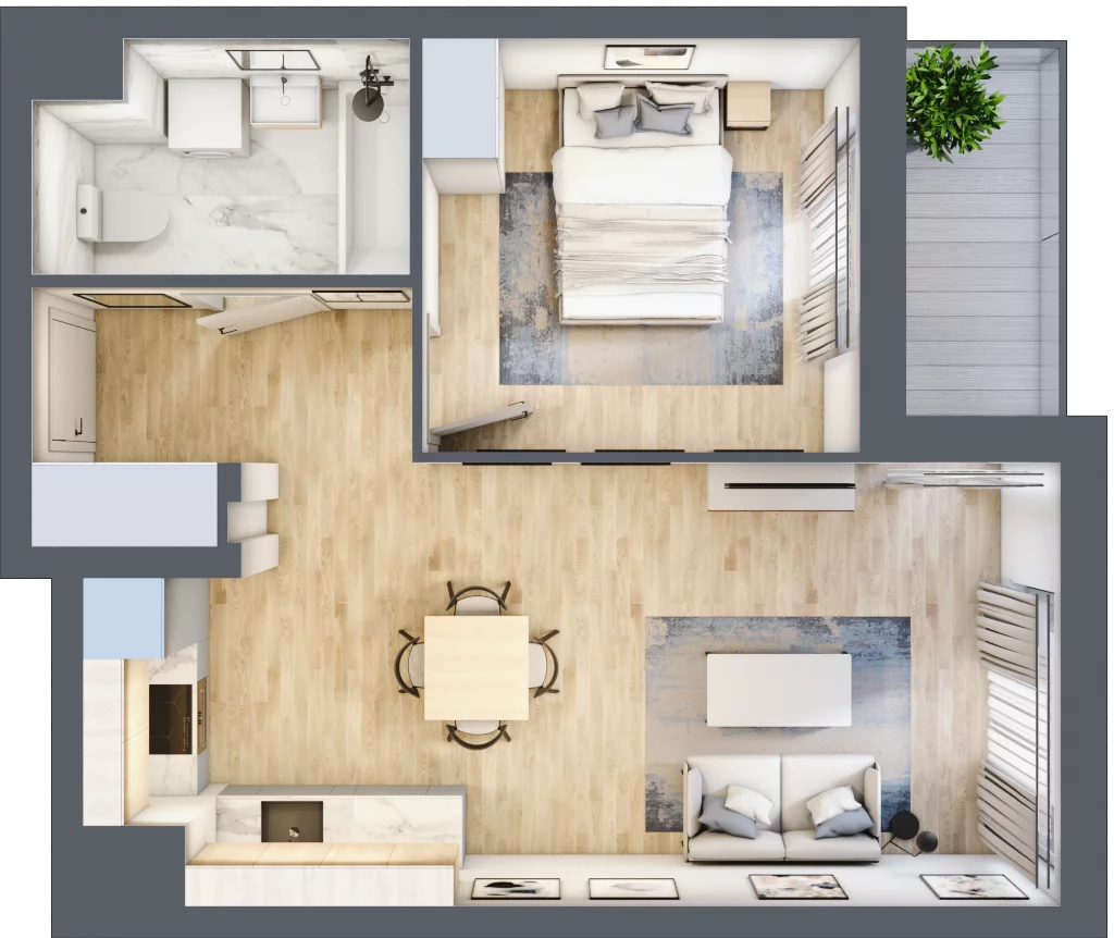 2 pokoje, mieszkanie 41,89 m², piętro 1, oferta nr 7A006, Ursus Centralny etap V i VI, Warszawa, Ursus, Szamoty, ul. Kazimierza Gierdziejewskiego