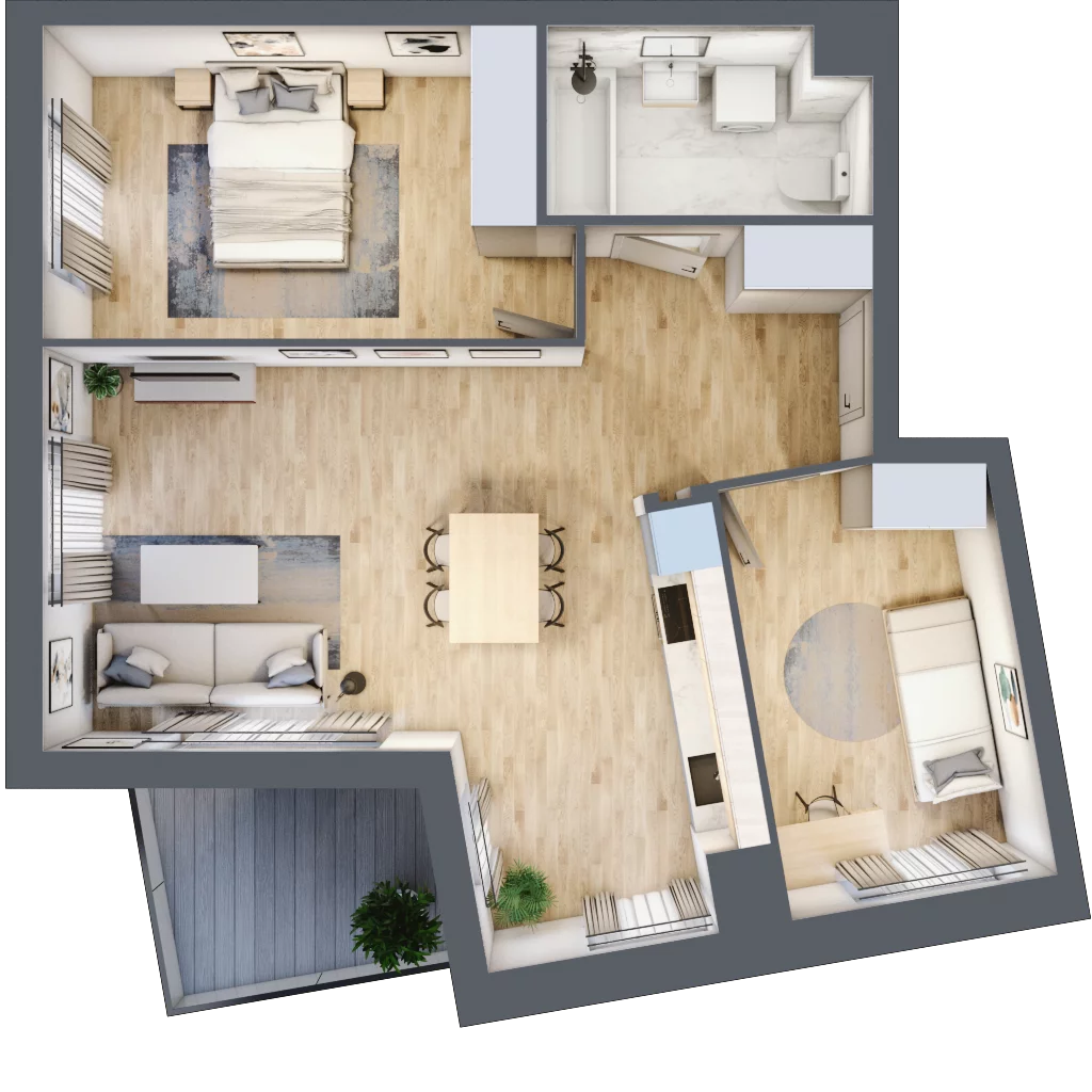 3 pokoje, mieszkanie 63,13 m², piętro 1, oferta nr 7A008, Ursus Centralny etap V i VI, Warszawa, Ursus, Szamoty, ul. Kazimierza Gierdziejewskiego