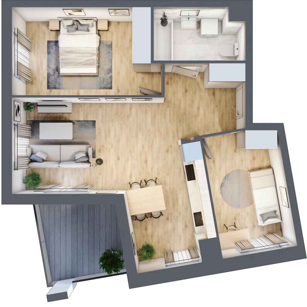 3 pokoje, mieszkanie 60,98 m², piętro 4, oferta nr 7A026, Ursus Centralny etap V i VI, Warszawa, Ursus, Szamoty, ul. Kazimierza Gierdziejewskiego