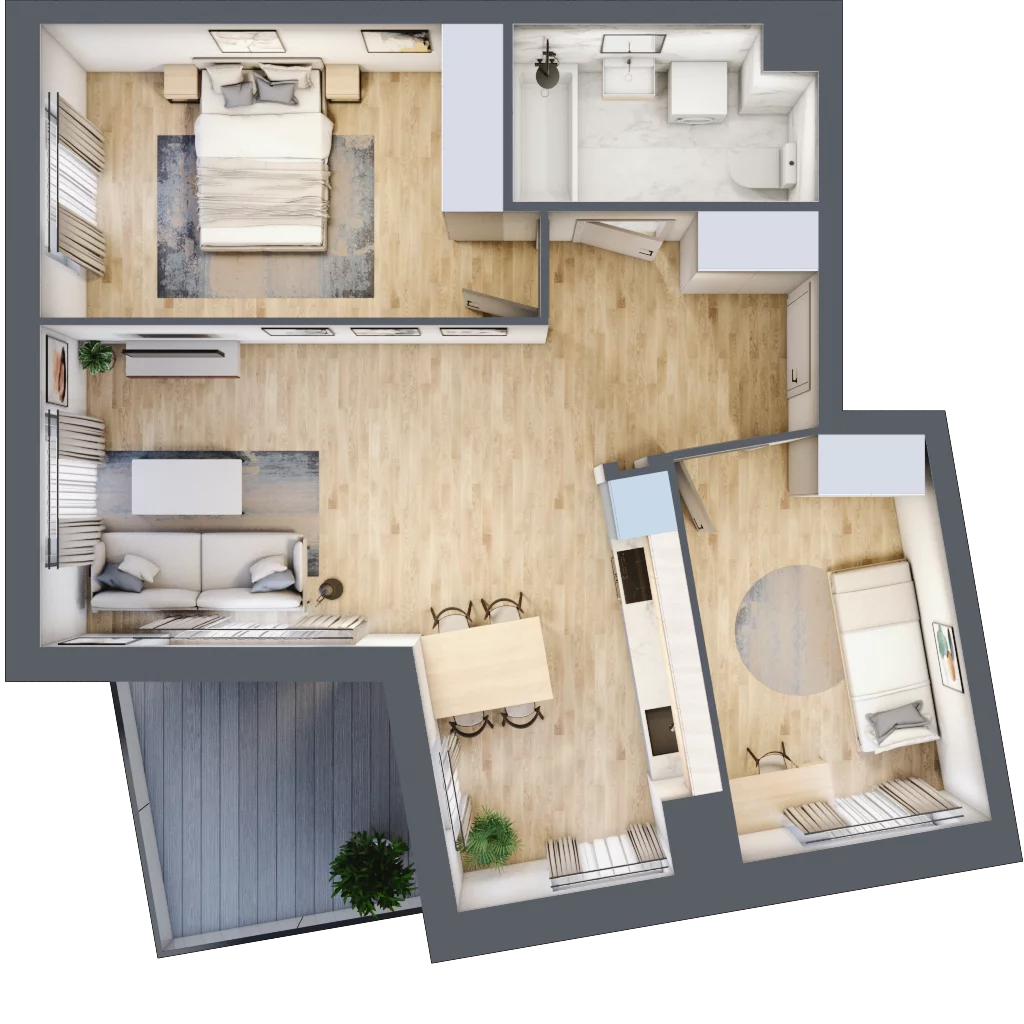 3 pokoje, mieszkanie 60,98 m², piętro 6, oferta nr 7A038, Ursus Centralny etap V i VI, Warszawa, Ursus, Szamoty, ul. Kazimierza Gierdziejewskiego