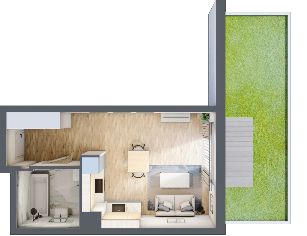 1 pokój, mieszkanie 30,32 m², parter, oferta nr 7A047, Ursus Centralny etap V i VI, Warszawa, Ursus, Szamoty, ul. Kazimierza Gierdziejewskiego