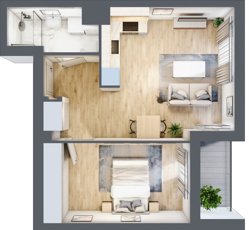 2 pokoje, mieszkanie 42,38 m², piętro 1, oferta nr 7A055, Ursus Centralny etap V i VI, Warszawa, Ursus, Szamoty, ul. Kazimierza Gierdziejewskiego