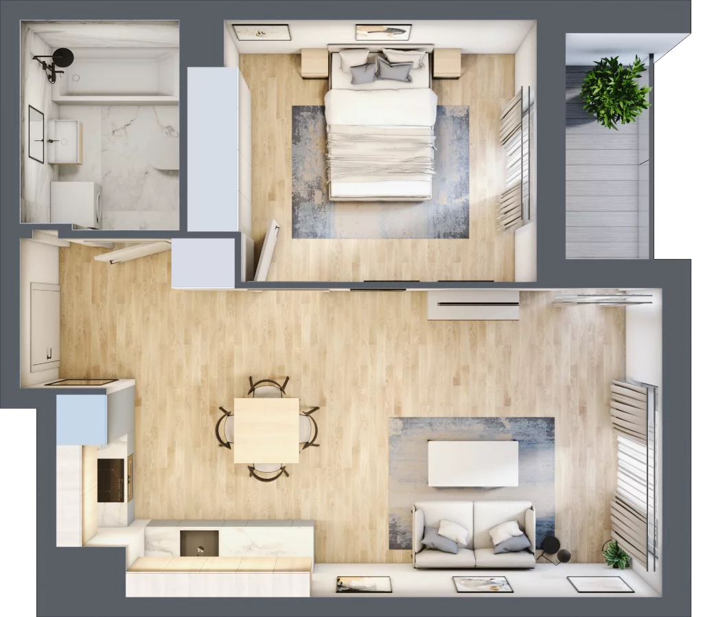 2 pokoje, mieszkanie 45,34 m², piętro 2, oferta nr 7A060, Ursus Centralny etap V i VI, Warszawa, Ursus, Szamoty, ul. Kazimierza Gierdziejewskiego