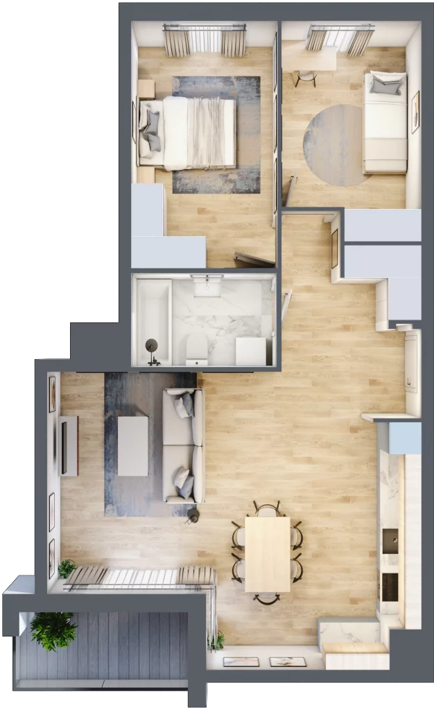 3 pokoje, mieszkanie 69,55 m², piętro 5, oferta nr 7A076, Ursus Centralny etap V i VI, Warszawa, Ursus, Szamoty, ul. Kazimierza Gierdziejewskiego