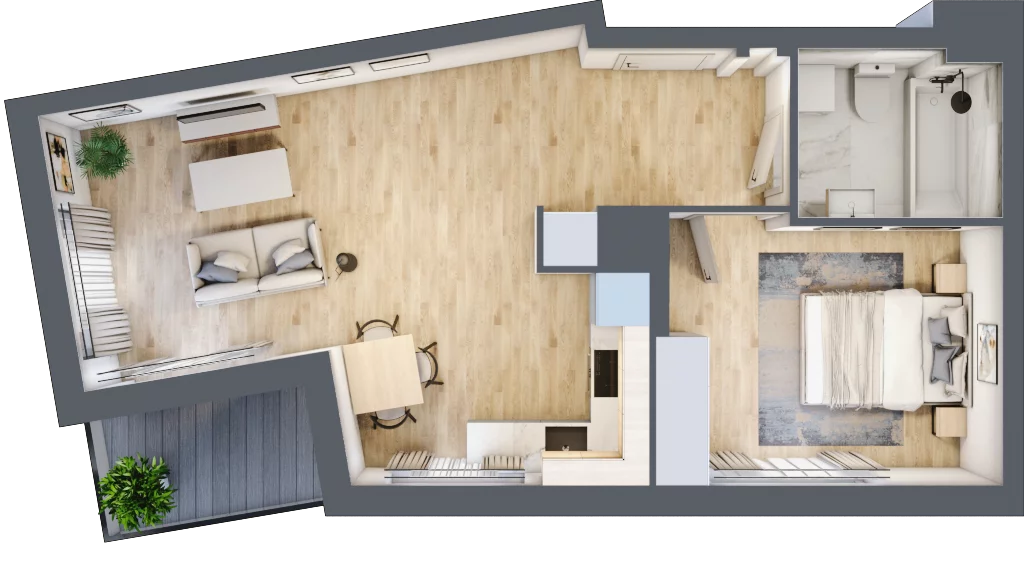 2 pokoje, mieszkanie 45,72 m², piętro 3, oferta nr 7B110, Ursus Centralny etap V i VI, Warszawa, Ursus, Szamoty, ul. Kazimierza Gierdziejewskiego