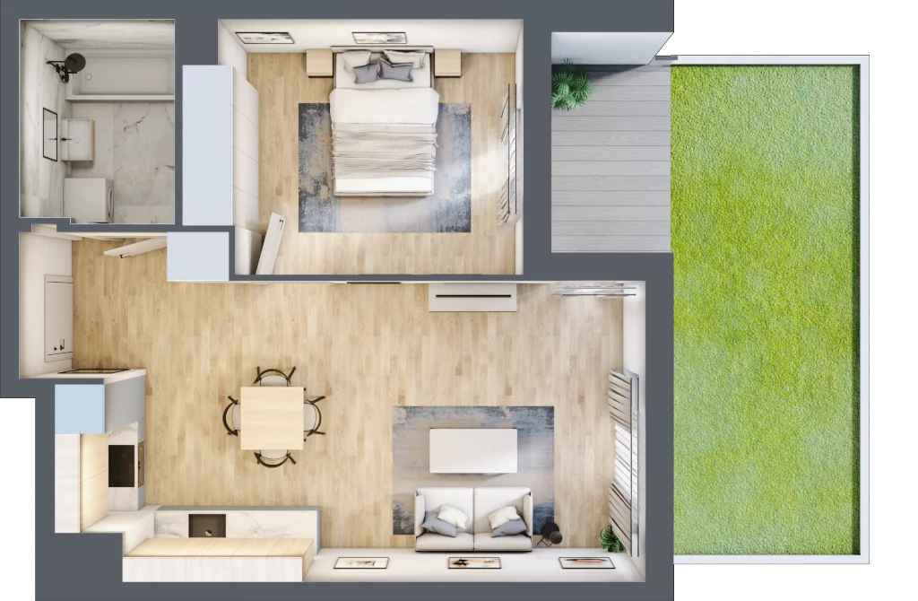 2 pokoje, mieszkanie 45,34 m², parter, oferta nr 7A048, Ursus Centralny etap V i VI, Warszawa, Ursus, Szamoty, ul. Kazimierza Gierdziejewskiego